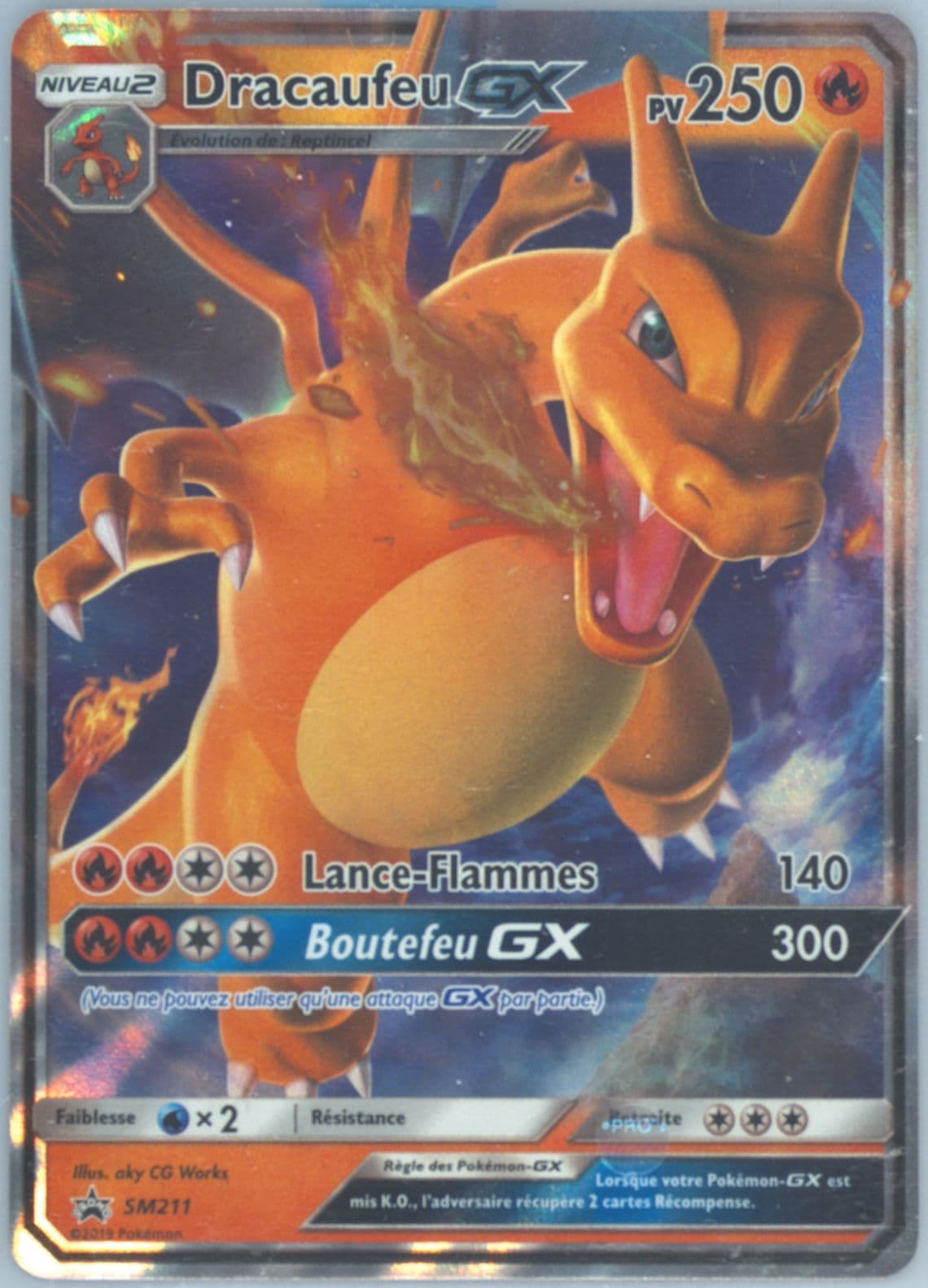 Dracaufeu GX Hidden Fates Tins-French (SM211) 2019 Pokemon SM Black Star Promo