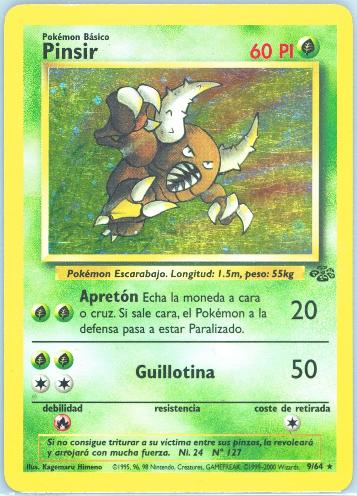 Pinsir-Holo (9) 2000 Pokemon Spanish Jungle