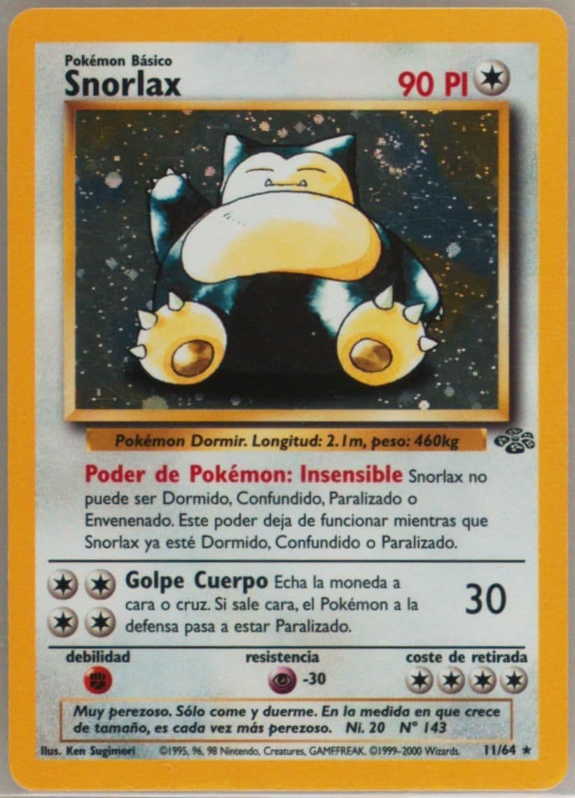 Snorlax-Holo (11) 2000 Pokemon Spanish Jungle