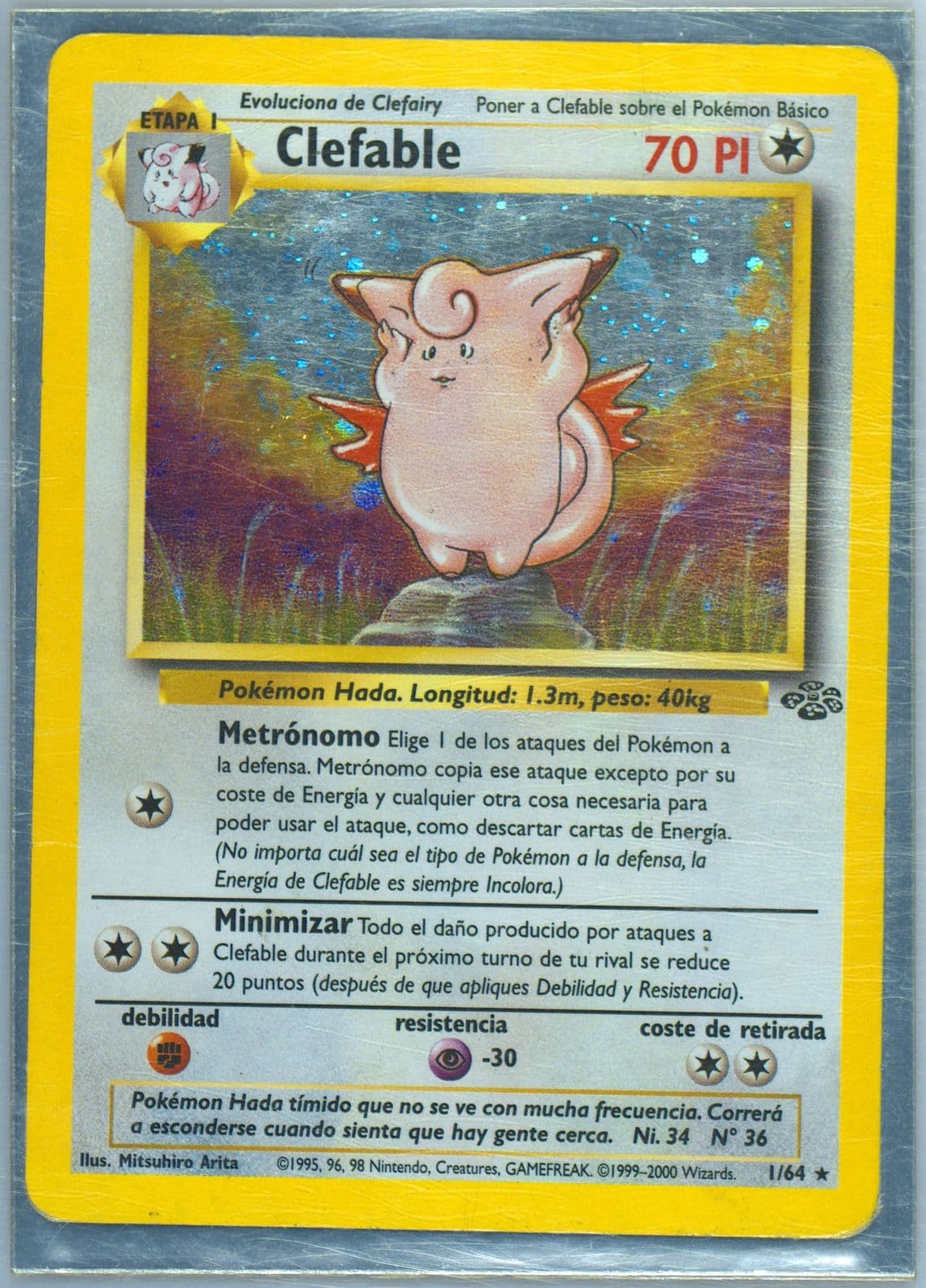 Clefable-Holo (1) 2000 Pokemon Spanish Jungle