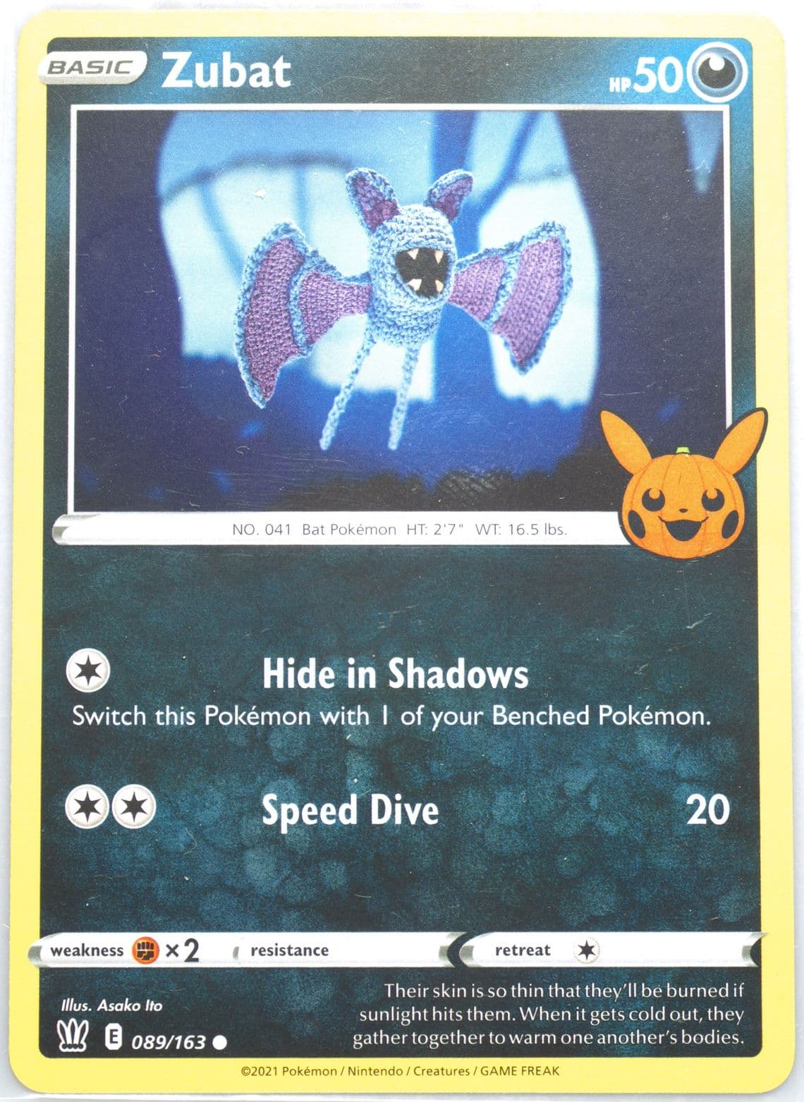 Zubat Trick or Trade 2022 (089) 2021 Pokemon Sword & Shield Battle Styles