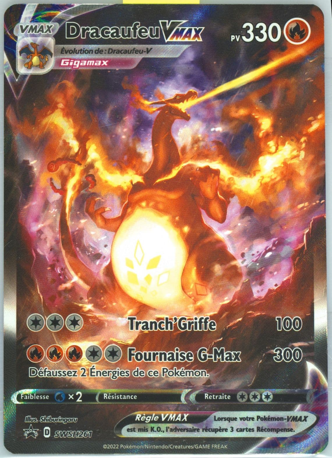 Full Art/Dracaufeu Vmax Sword & Shield Ultra-Premium Collection-Charizard-French (261) 2022 Pokemon Swsh Black Star Promo