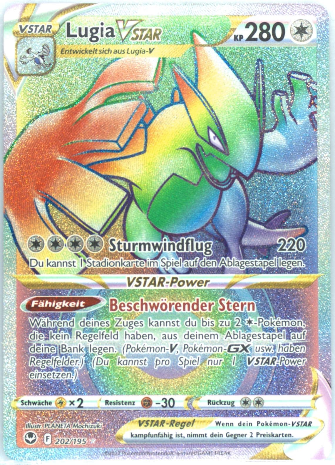 Full Art/Lugia Vstar German-Secret (202) 2022 Pokemon Sword & Shield Silver Tempest