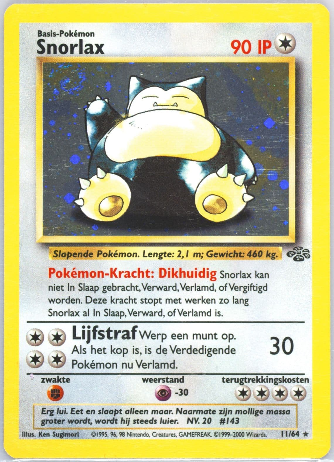 Snorlax-Holo (11) 2000 Pokemon Dutch Jungle