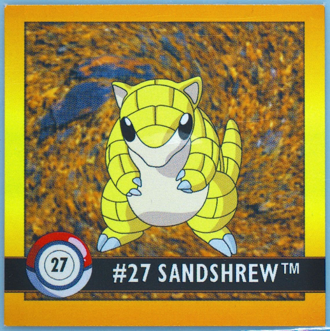 Sandshrew (27) 1999 Pokemon Stickers Series 1