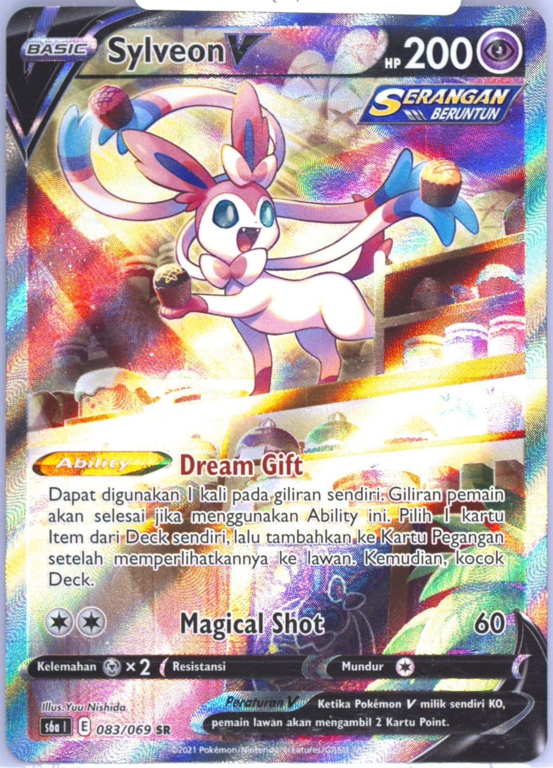 Full Art/Sylveon V (083) 2021 Pokemon Indonesian Sword & Shield Eevee Heroes