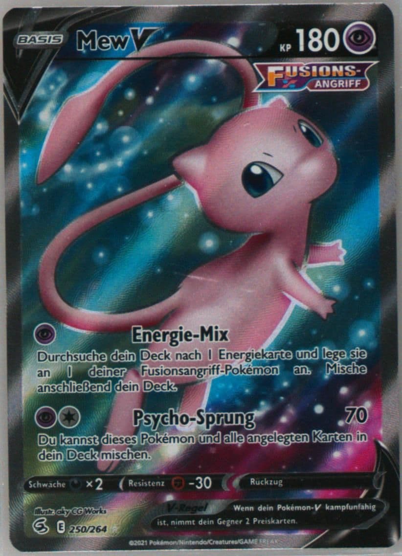 Full Art/Mew V German (250) 2021 Pokemon Sword & Shield Fusion Strike