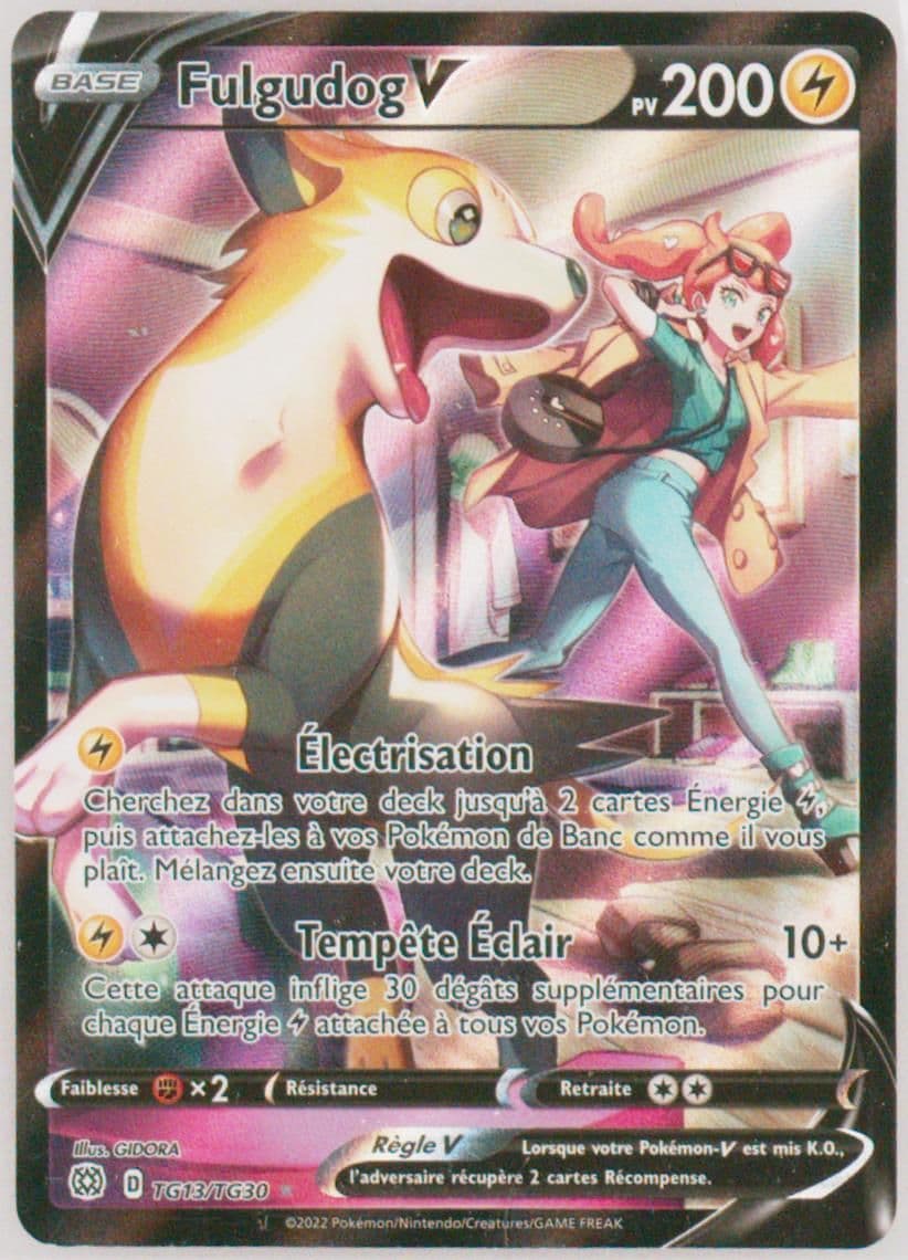 Full Art/Fulgudog V French (TG13) 2022 Pokemon Sword & Shield Brilliant Stars