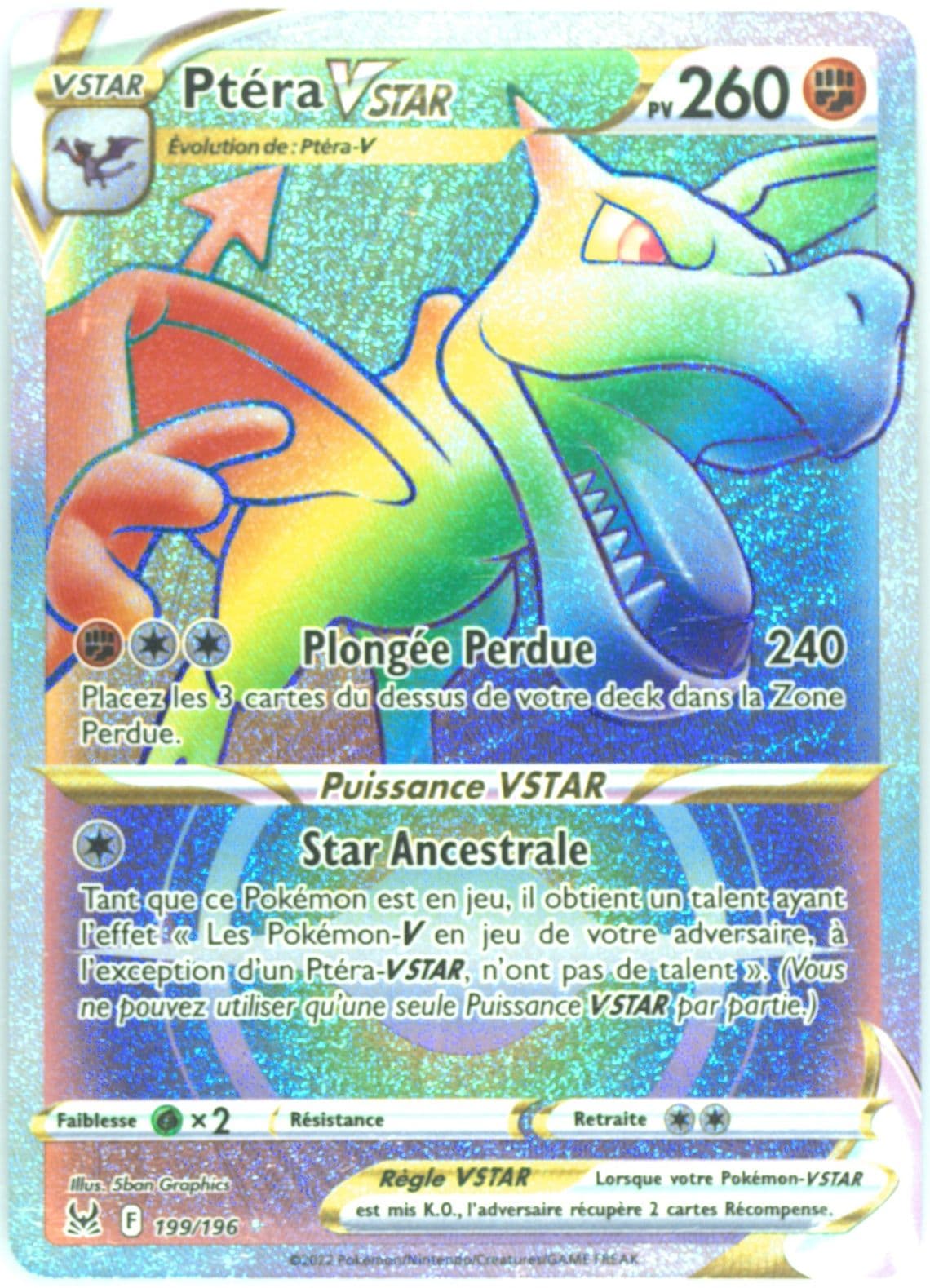 Full Art/Ptera Vstar French-Secret (199) 2022 Pokemon Sword & Shield Lost Origin