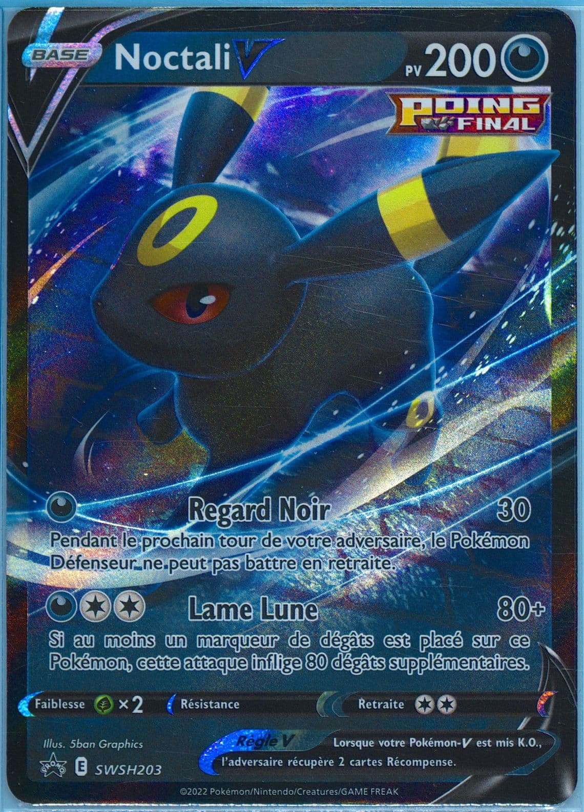 Noctali V V Heroes Tins-French (203) 2022 Pokemon Swsh Black Star Promo