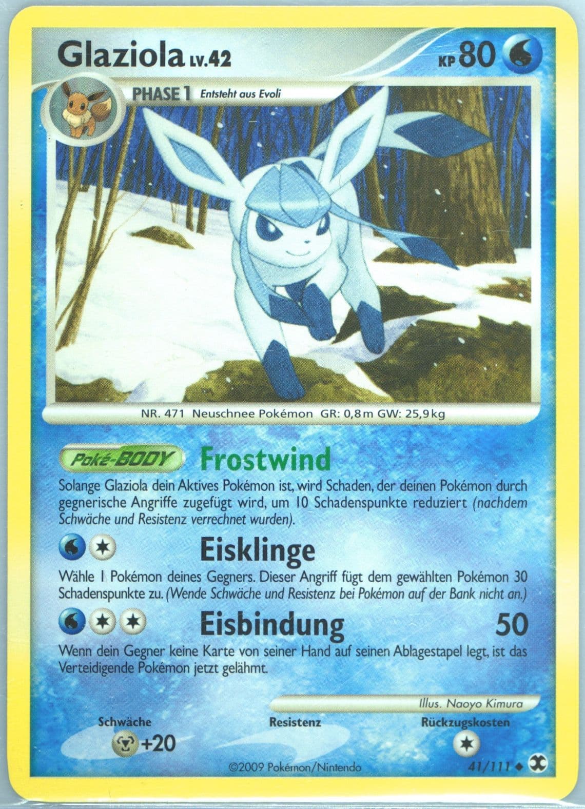Glaziola German (41) 2009 Pokemon Platinum Rising Rivals