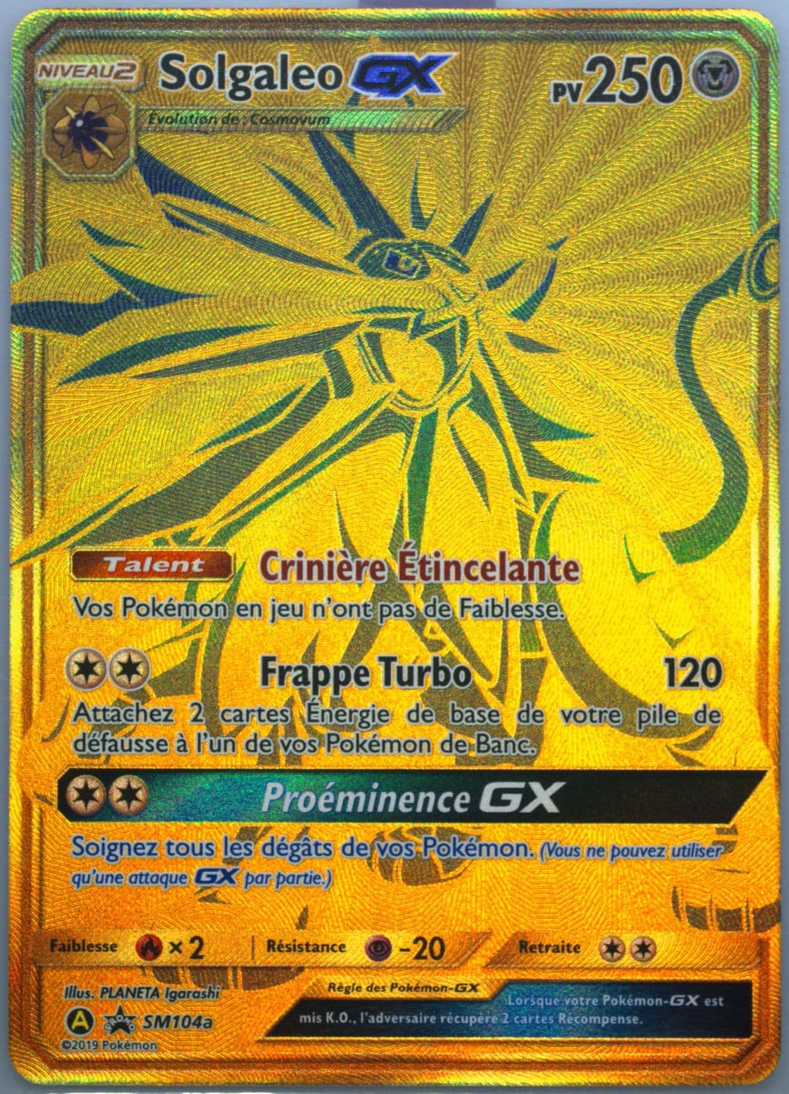 Full Art/Solgaleo GX Hidden Fates Premium Collection-French (SM104a) 2019 Pokemon SM Black Star Promo