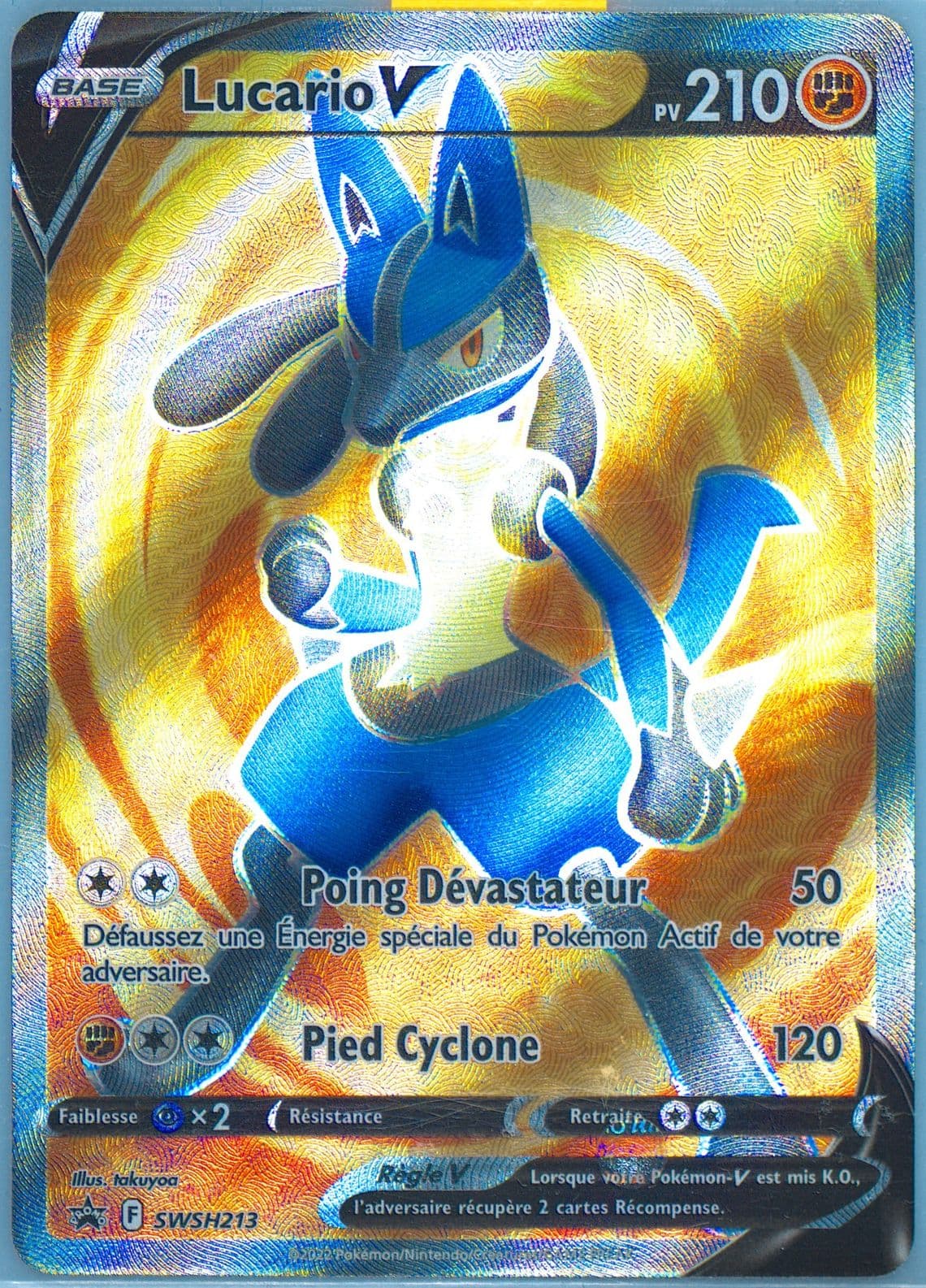 Full Art/Lucario V Lucario Vstar Premium Collection-French (213) 2022 Pokemon Swsh Black Star Promo