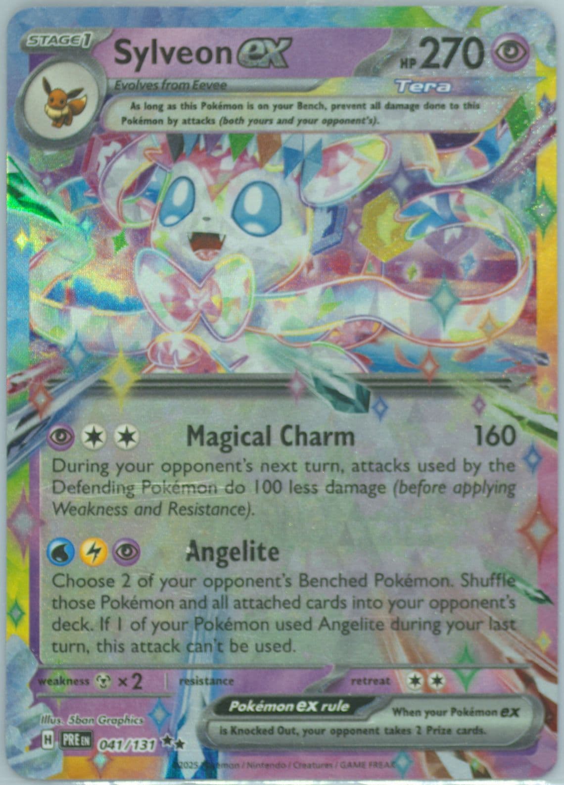 Sylveon EX (041) 2025 Pokemon Pre EN-Prismatic Evolutions