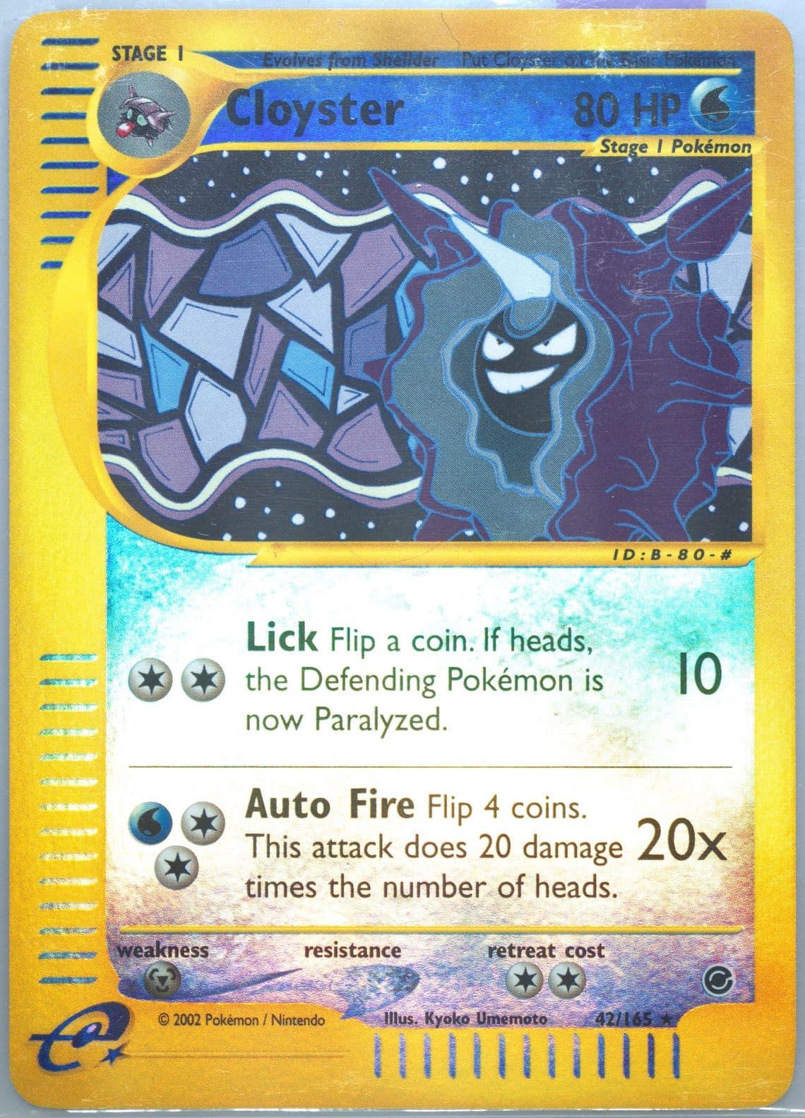 Cloyster-Reverse Foil (42) 2002 Pokemon Expedition