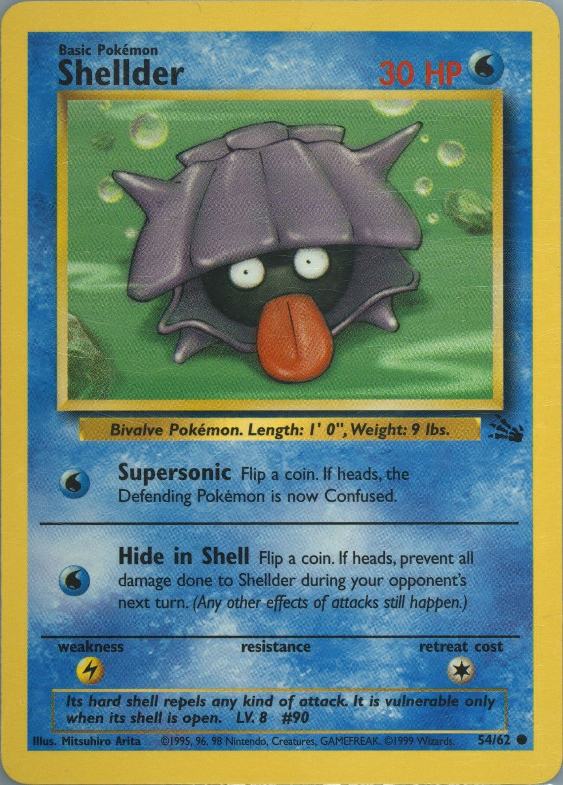 Shellder (54) 1999 Pokemon Fossil