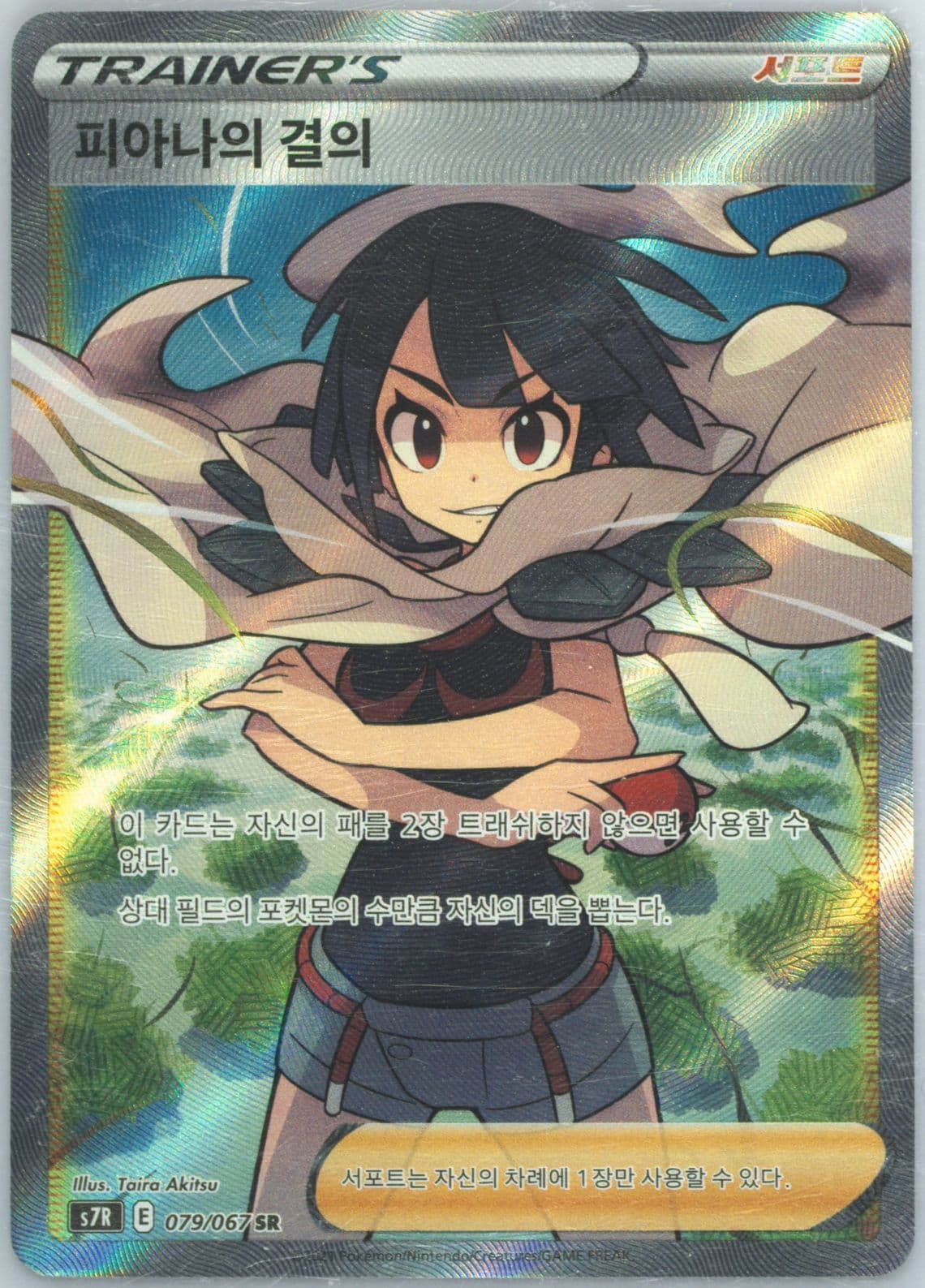 Full Art/Zinnia's Resolve (079) 2021 Pokemon Korean Sword & Shield Blue Sky Stream