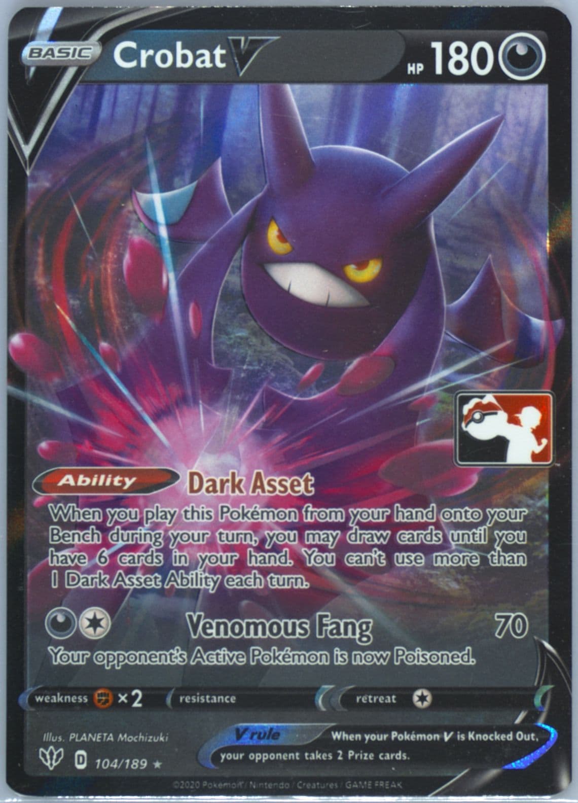 Crobat V (104) 2022 Pokemon Play! Pokemon Prize Pack: Series 1