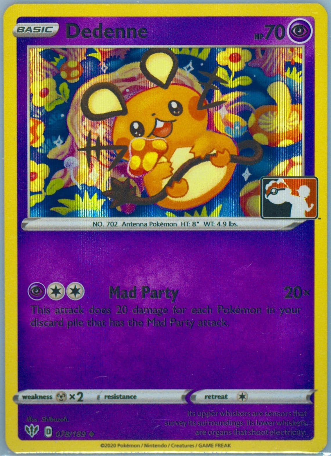 Dedenne-Holo (078) 2022 Pokemon Play! Pokemon Prize Pack: Series 1