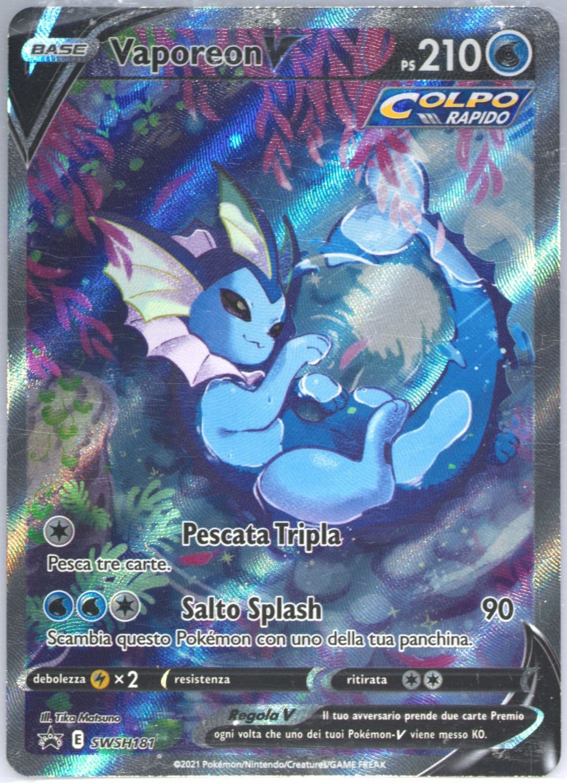 Full Art/Vaporeon V Vaporeon Vmax Premium Collection-Italian (181) 2021 Pokemon Swsh Black Star Promo