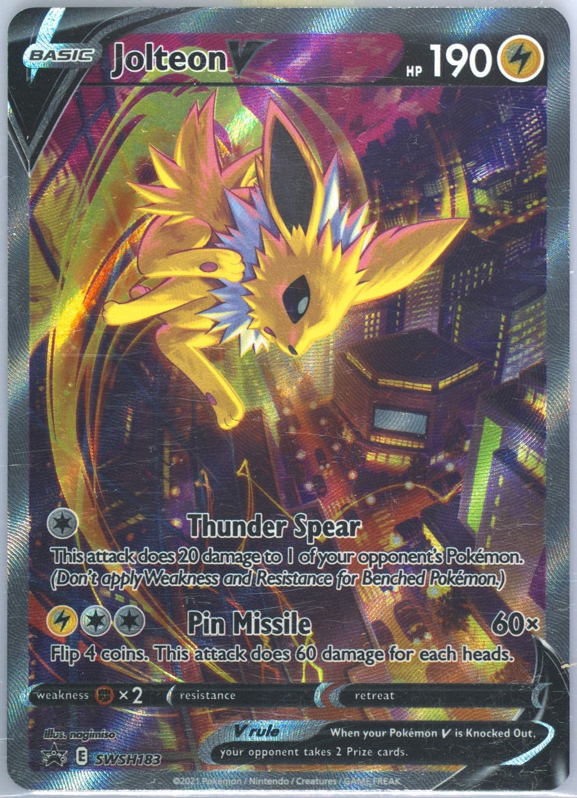 Full Art/Jolteon V Jolteon Vmax Premium Collection-Italian (183) 2021 Pokemon Swsh Black Star Promo