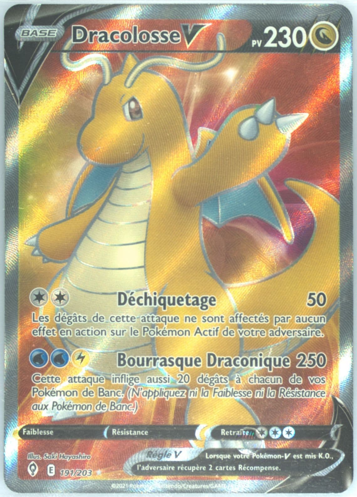 Full Art/Dracolosse V French (191) 2021 Pokemon Sword & Shield Evolving Skies