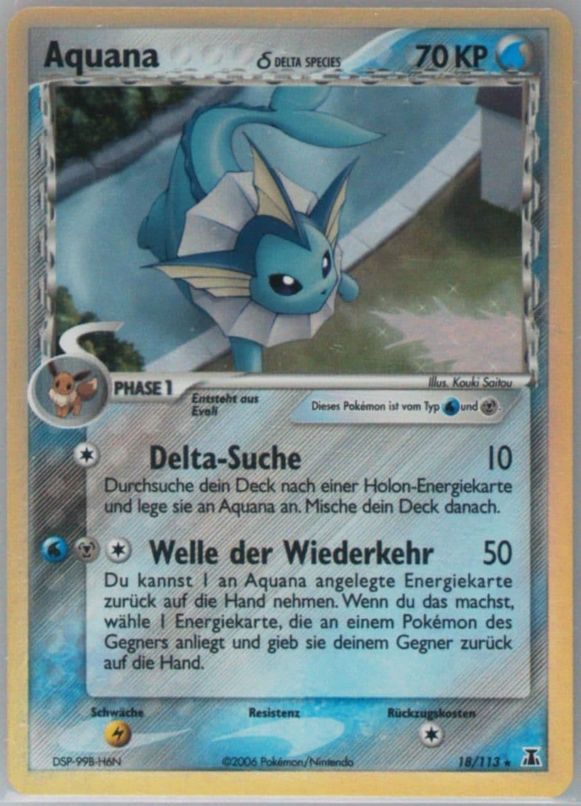 Aquana-Holo German (18) 2005 Pokemon EX Delta Species