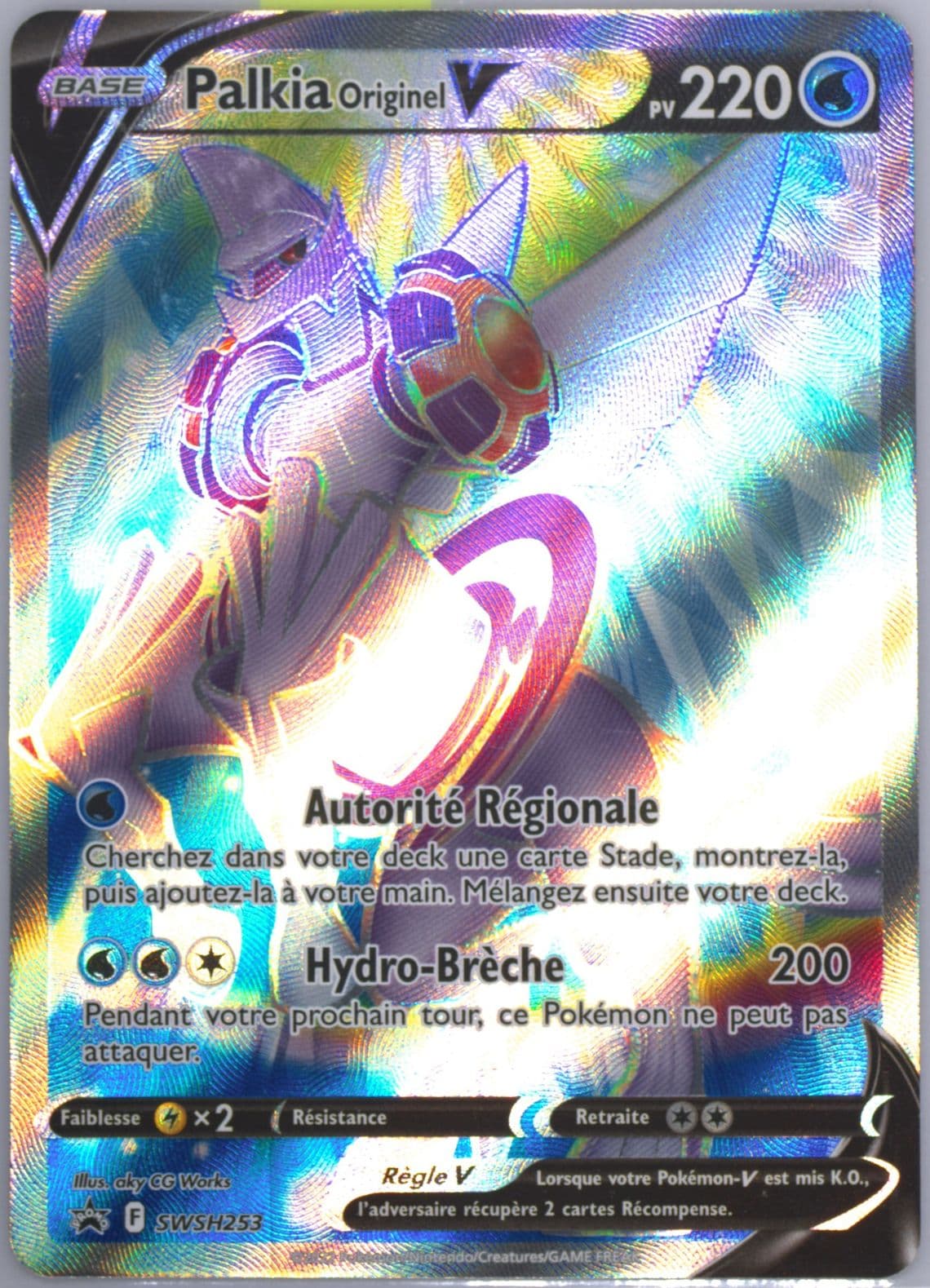 Full Art/Palkia Originel V Origin Forme Palkia Vstar Premium Collection-French (253) 2022 Pokemon Swsh Black Star Promo