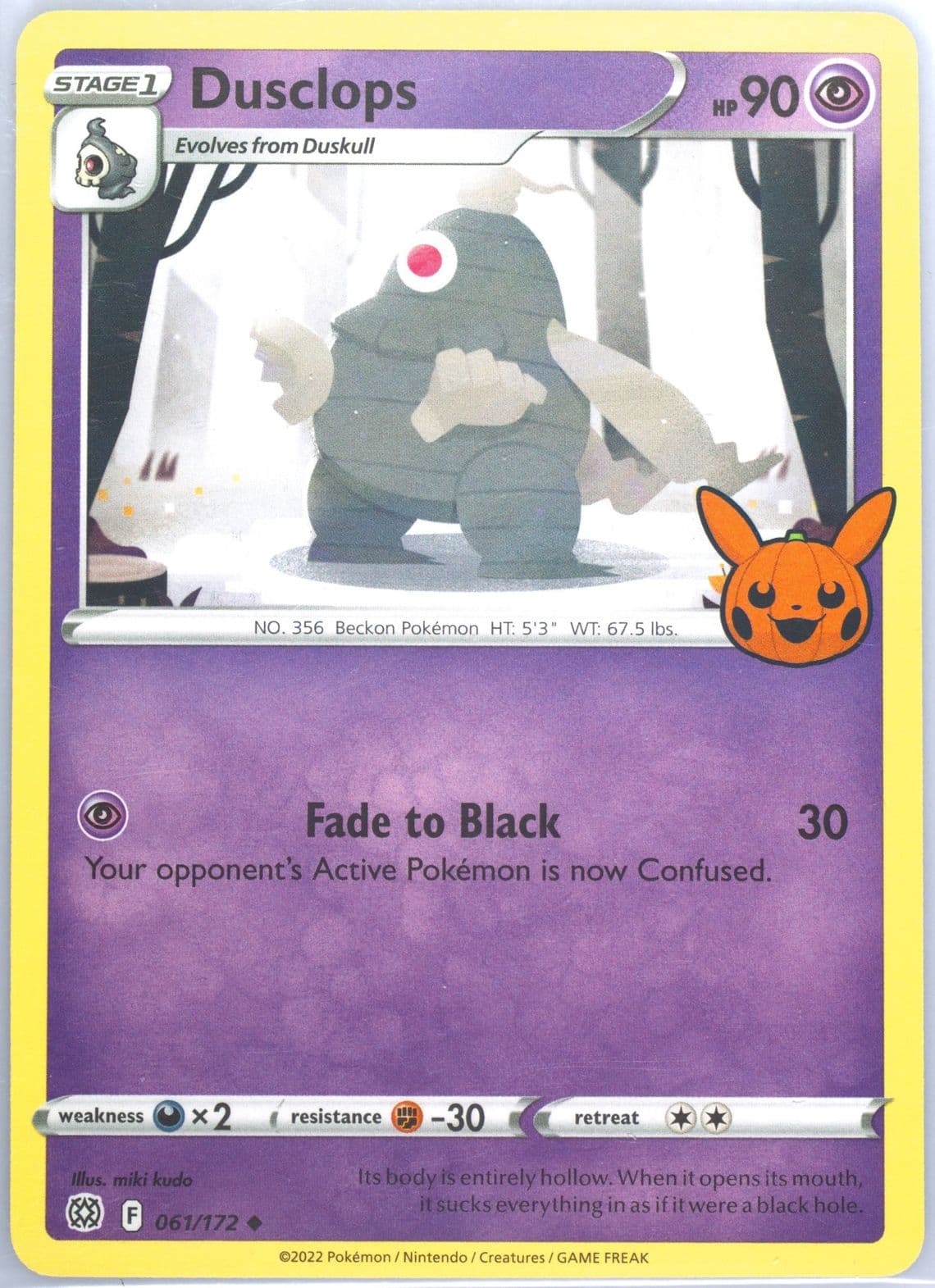 Dusclops Trick or Trade 2022 (061) 2022 Pokemon Sword & Shield Astral Radiance