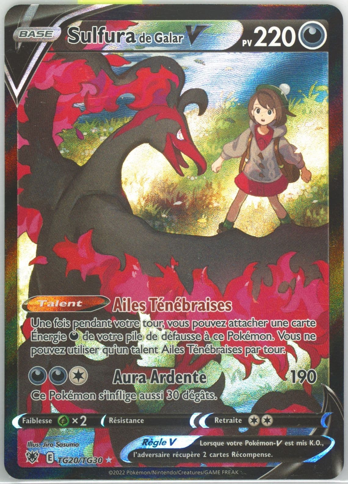 Full Art/Sulfura de Galar V French (TG20) 2022 Pokemon Sword & Shield Astral Radiance