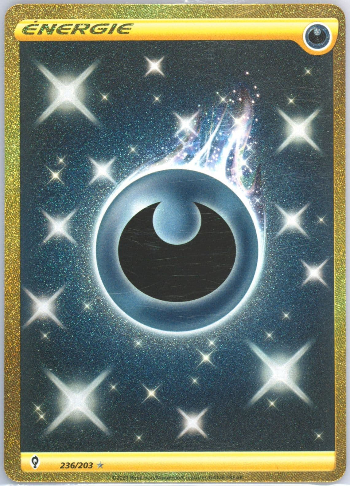 Darkness Energie French-Secret (236) 2021 Pokemon Sword & Shield Evolving Skies