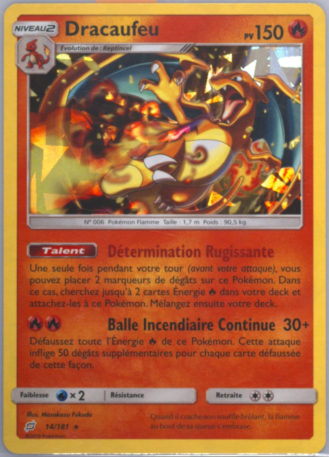 Dracaufeu-Holo French-Cracked Ice (14) 2019 Pokemon Sun & Moon Team Up