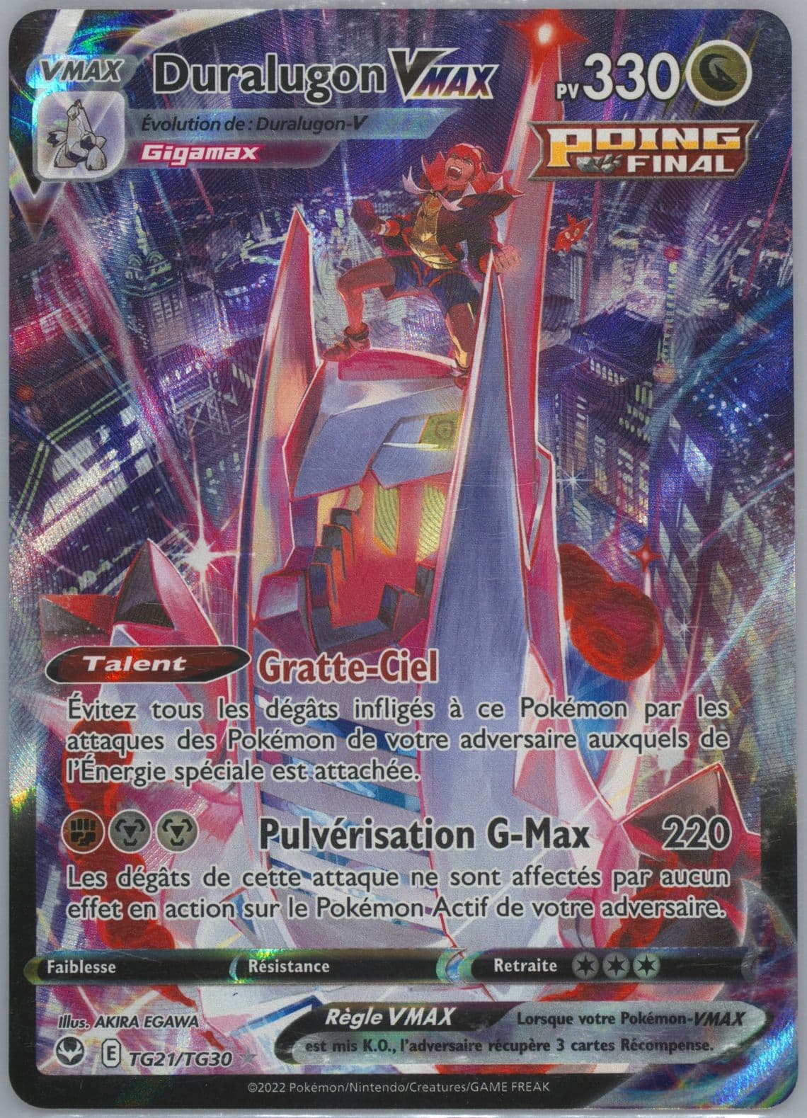 Full Art/Duralugon Vmax French (TG21) 2022 Pokemon Sword & Shield Silver Tempest