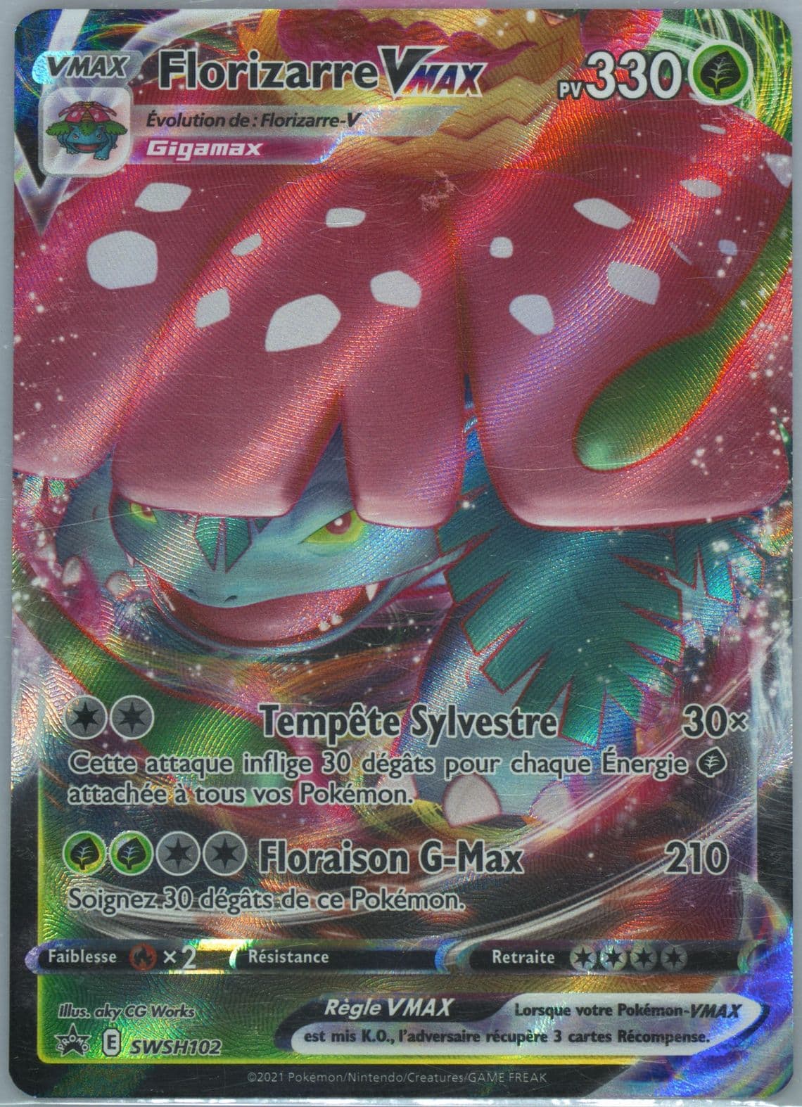 Full Art/Florizarre Vmax Venusaur Vmax Battle Box-French (102) 2021 Pokemon Swsh Black Star Promo