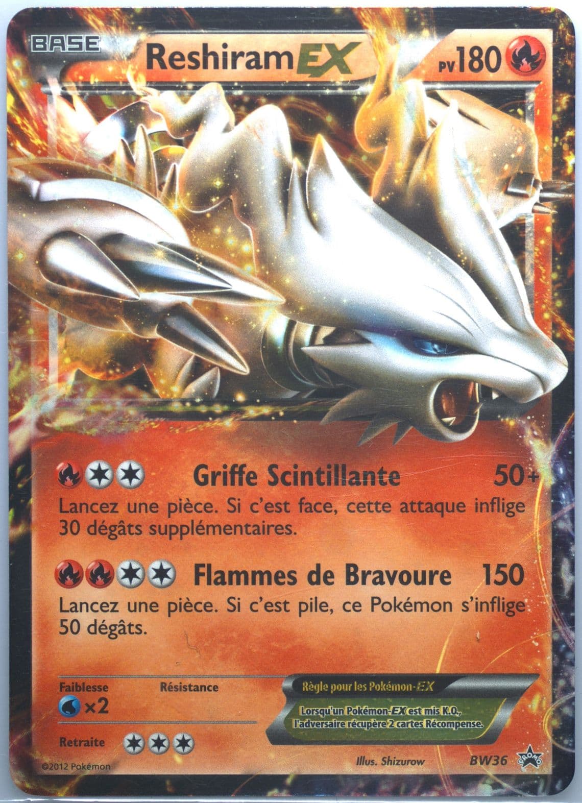 Reshiram EX EX Tin-French (BW36) 2012 Pokemon Black & White Promo