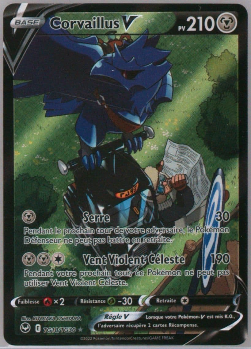 Full Art/Corvaillus V French (TG18) 2022 Pokemon Sword & Shield Silver Tempest