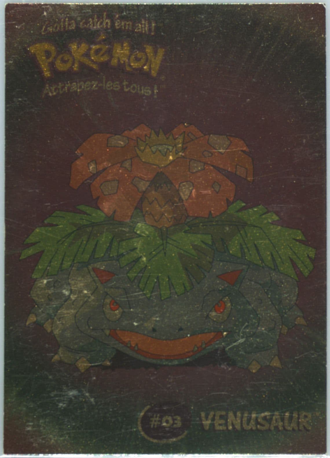 Venusaur Gold (1) 2000 Danone Pokemon Stadium Tip Shiny