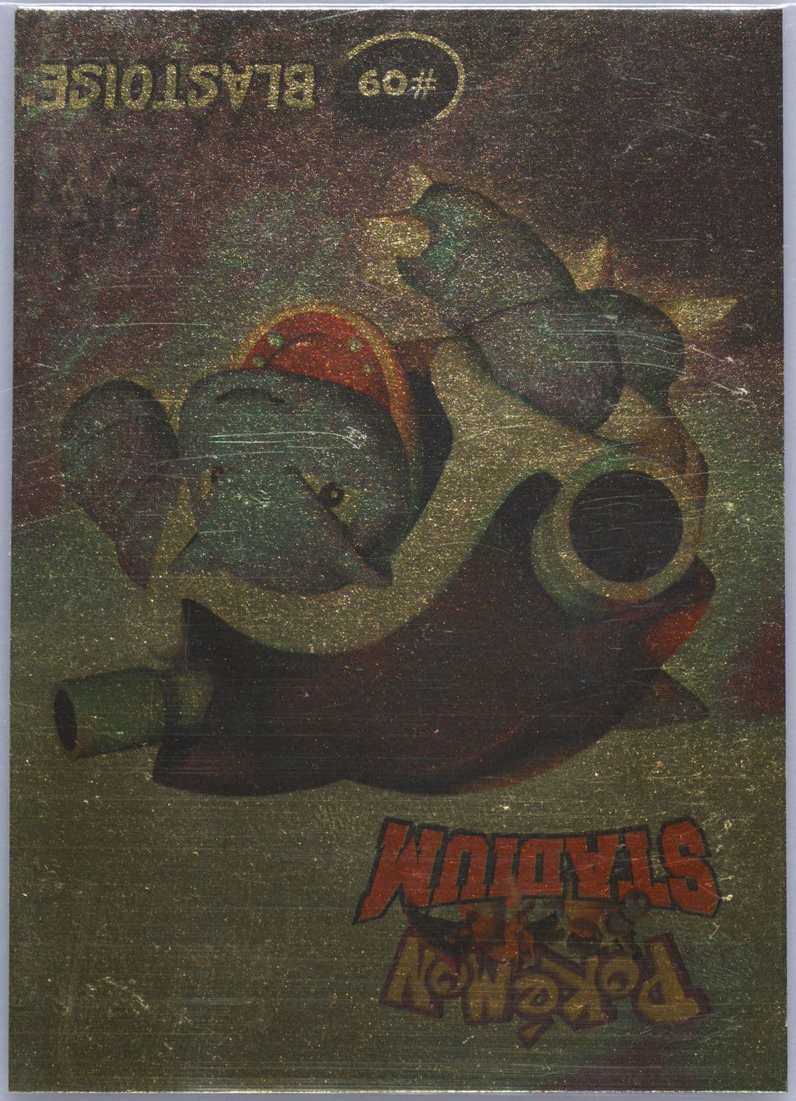 Blastoise Gold (3) 2000 Danone Pokemon Stadium Tip Shiny