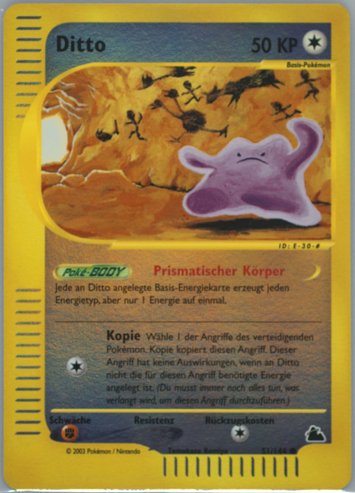 Ditto-Reverse Foil German (51) 2003 Pokemon Skyridge