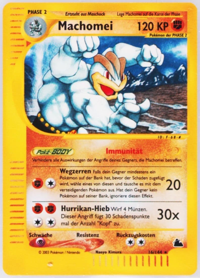 Machomei-Reverse Foil German (16) 2003 Pokemon Skyridge