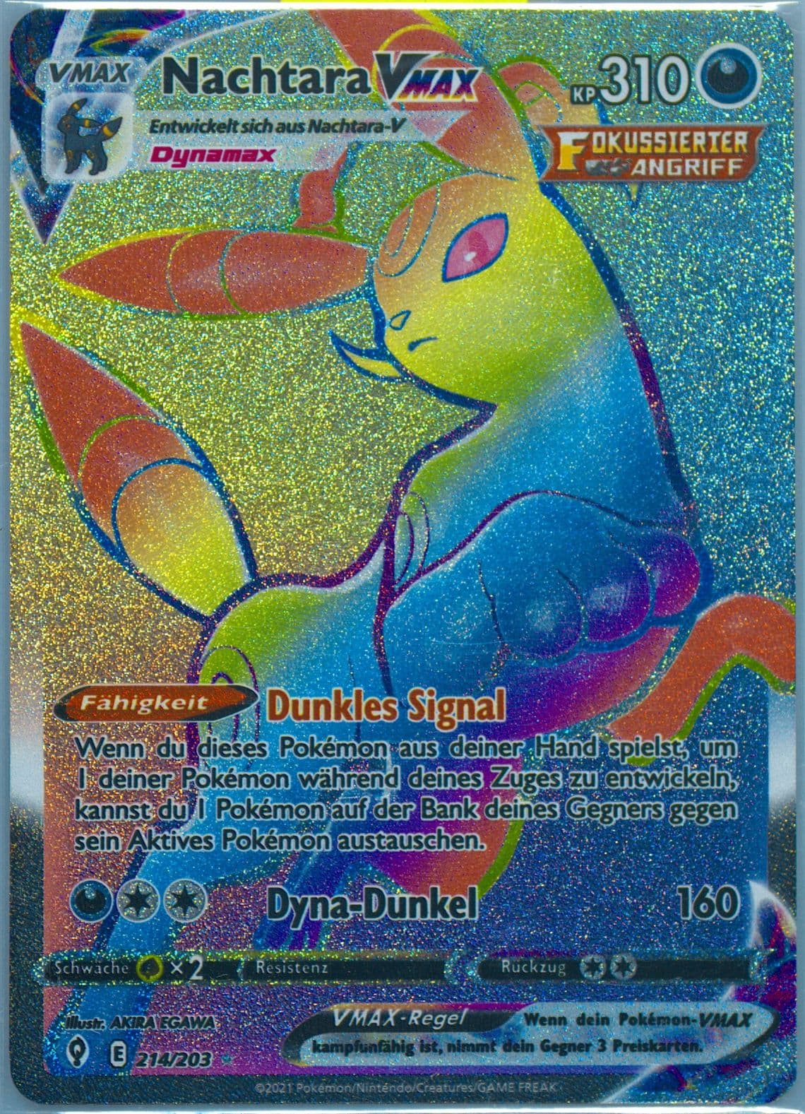 Full Art/Nachtara Vmax German-Secret (214) 2021 Pokemon Sword & Shield Evolving Skies