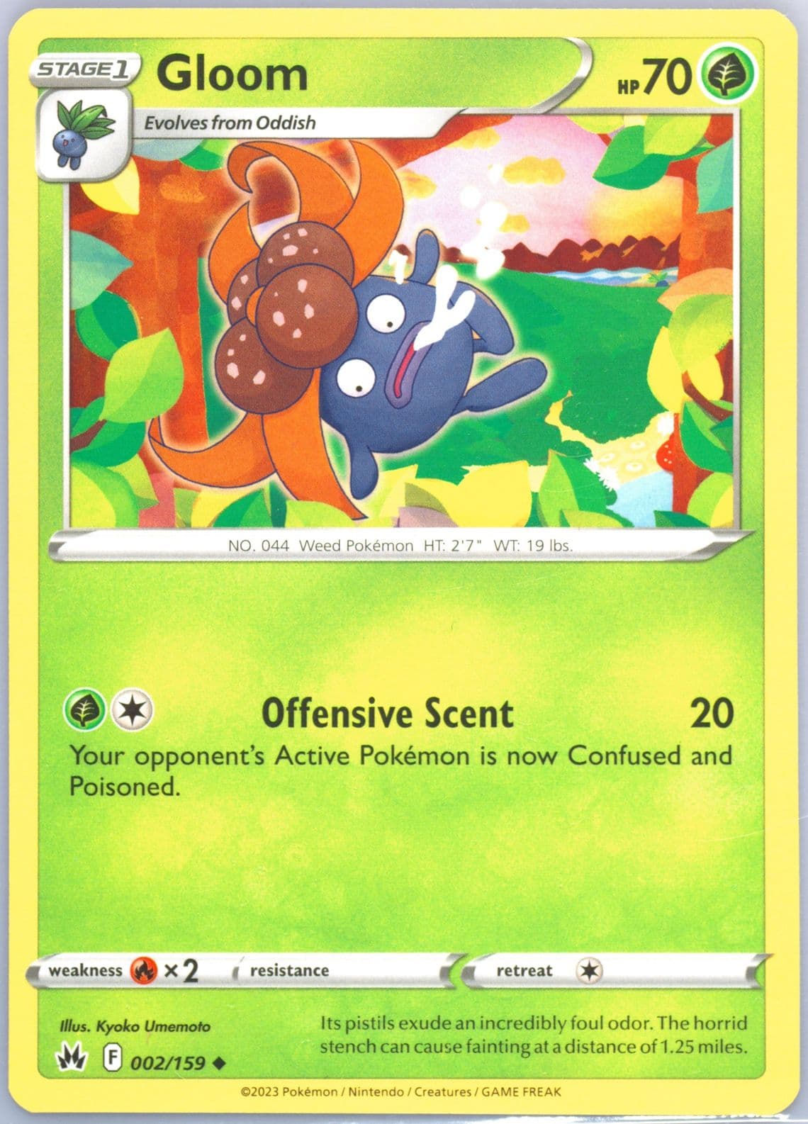 Gloom (002) 2023 Pokemon Sword and Shield Crown Zenith