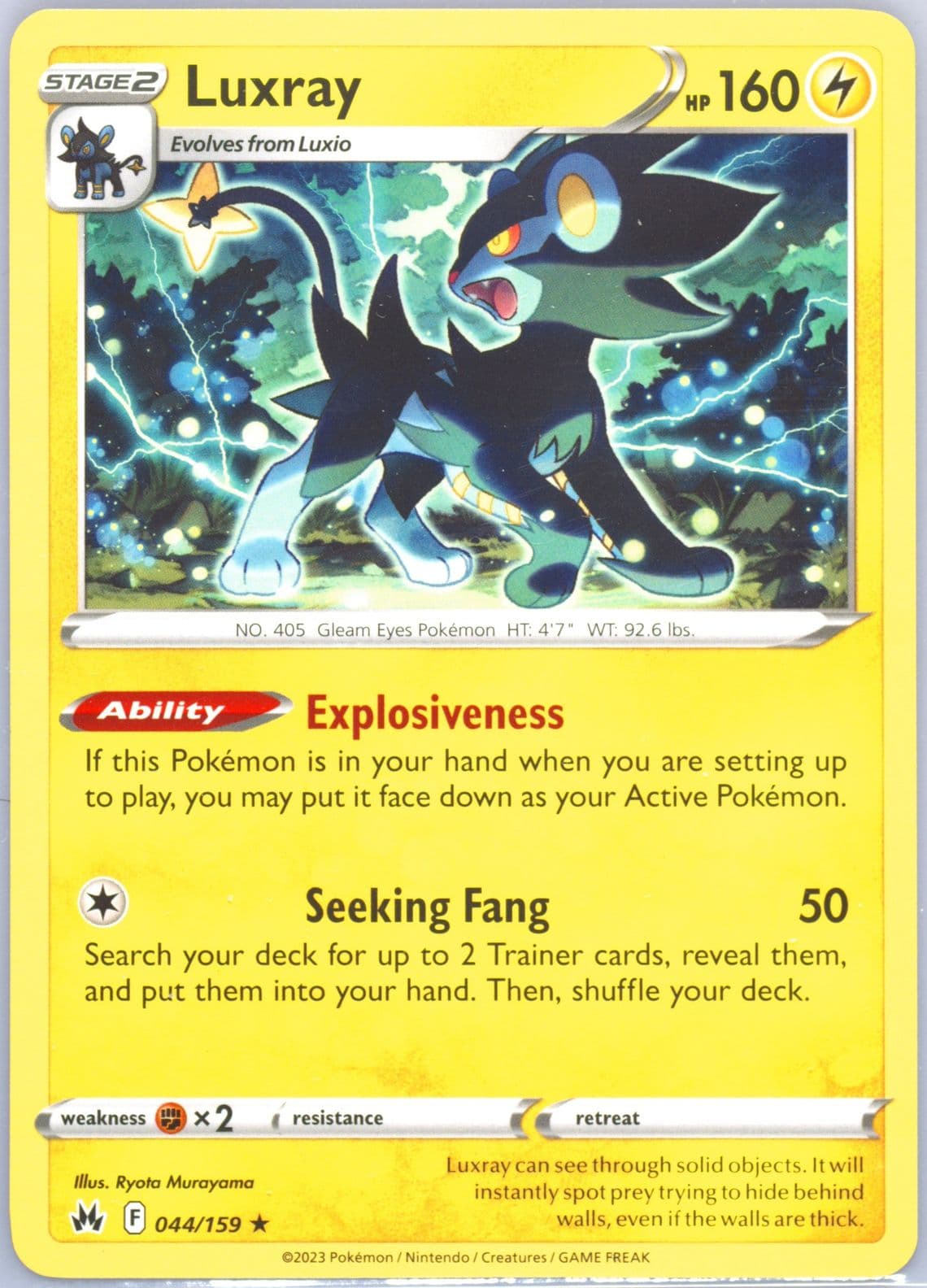 Luxray (044) 2023 Pokemon Sword and Shield Crown Zenith