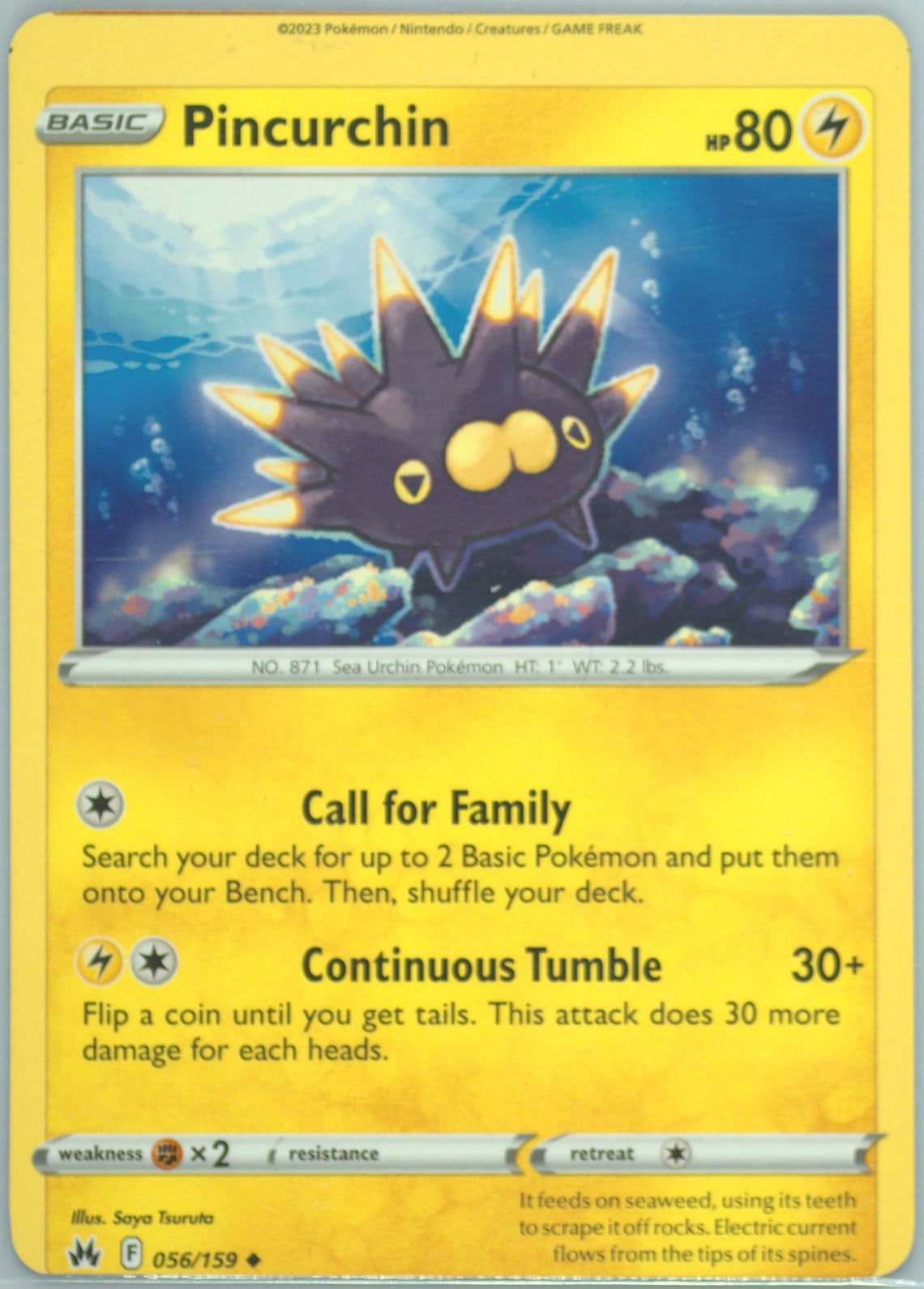 Pincurchin (056) 2023 Pokemon Sword and Shield Crown Zenith