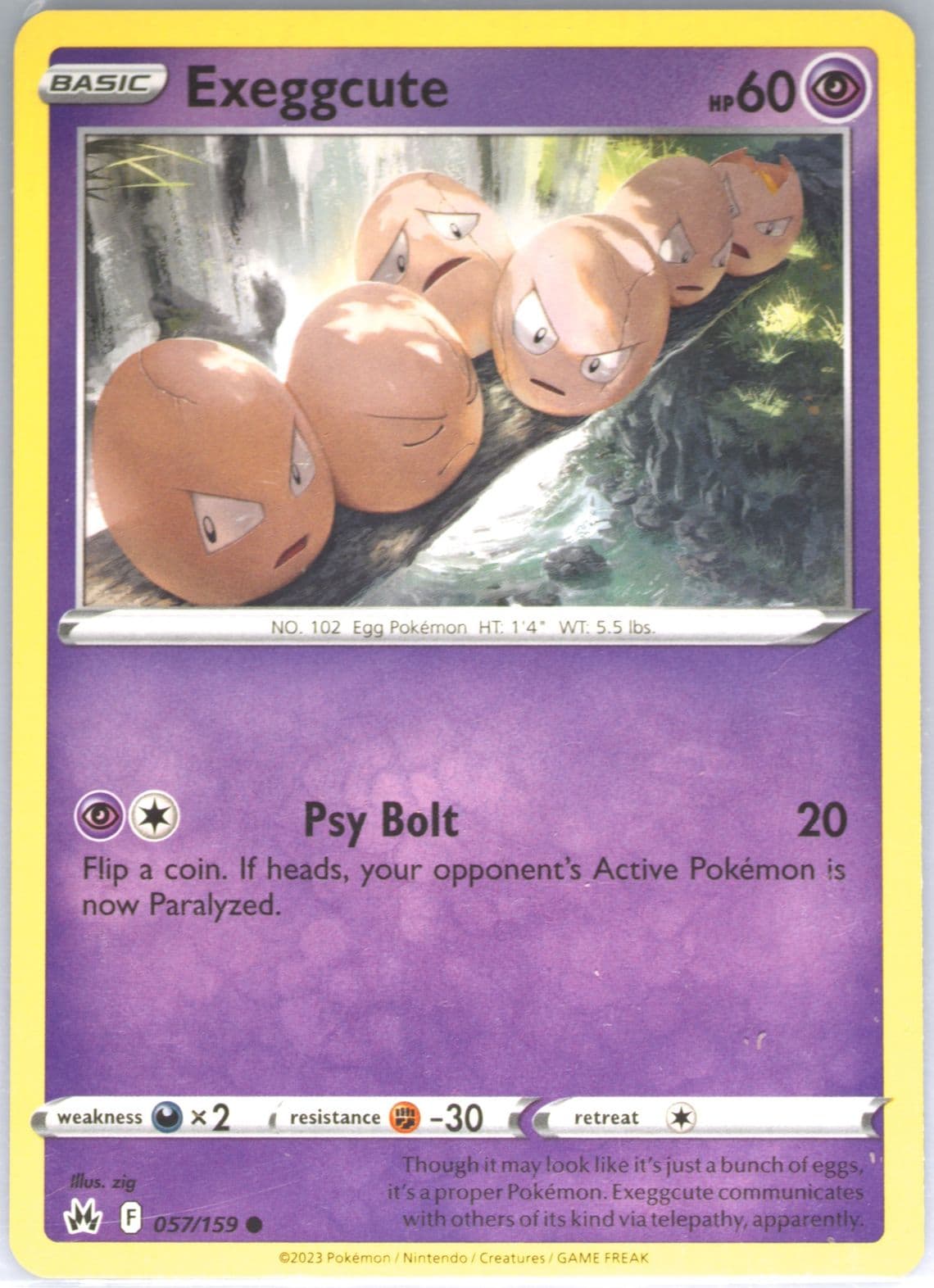 Exeggcute (057) 2023 Pokemon Sword and Shield Crown Zenith