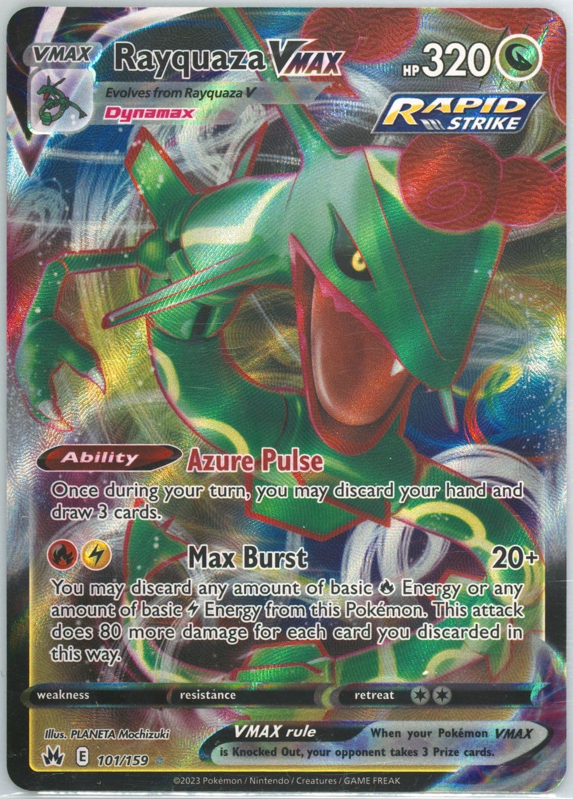 Full Art/Rayquaza Vmax (101) 2023 Pokemon Sword and Shield Crown Zenith