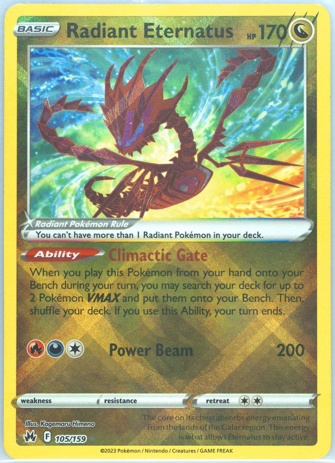 Radiant Eternatus (105) 2023 Pokemon Sword and Shield Crown Zenith