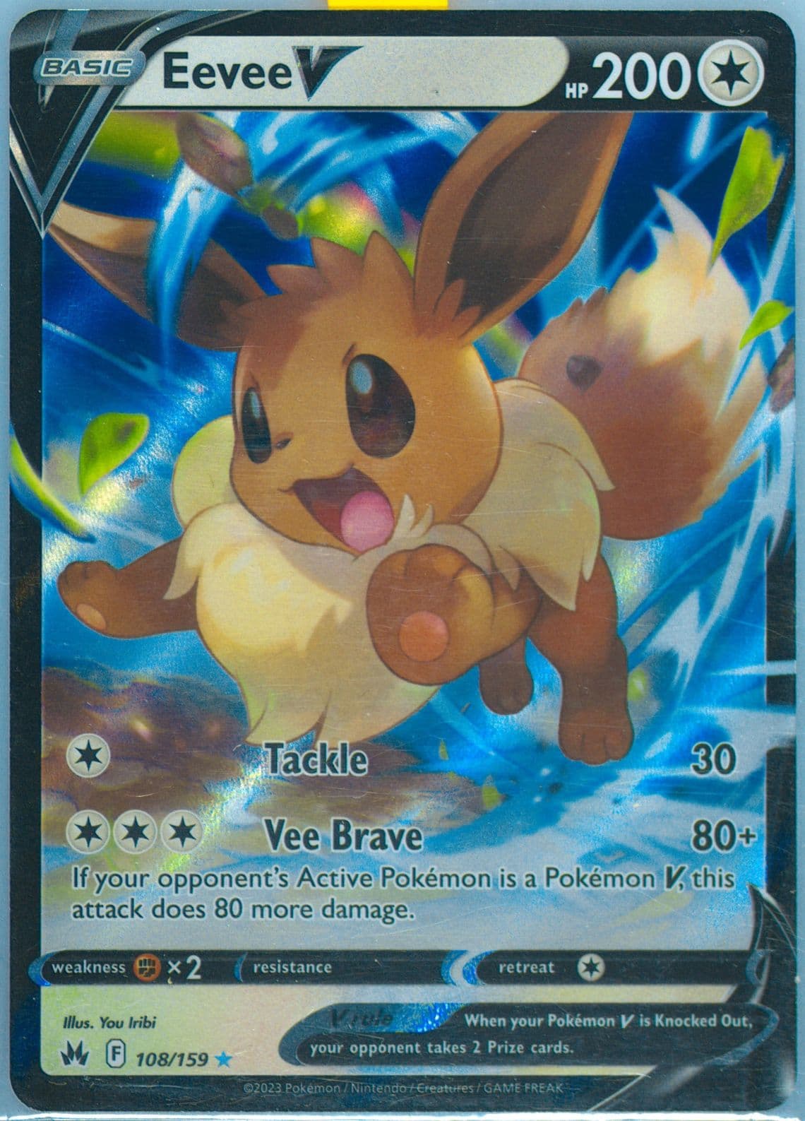 Eevee V (108) 2023 Pokemon Sword and Shield Crown Zenith