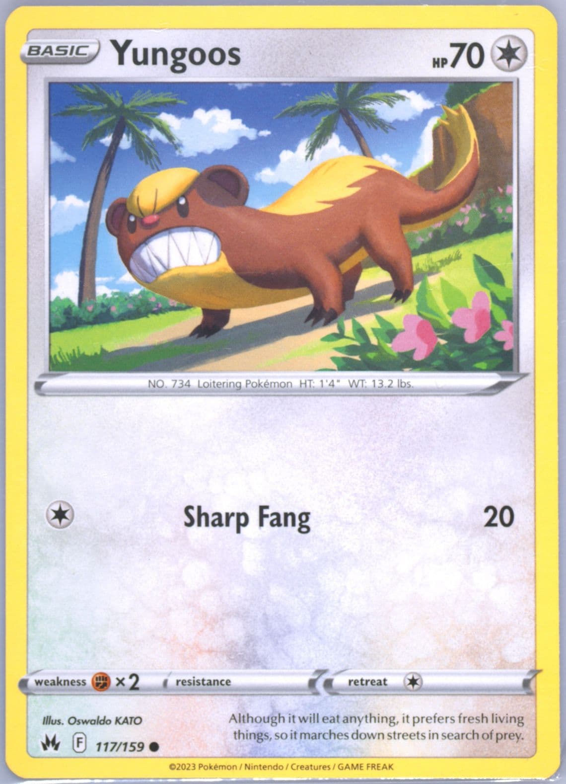 Yungoos (117) 2023 Pokemon Sword and Shield Crown Zenith