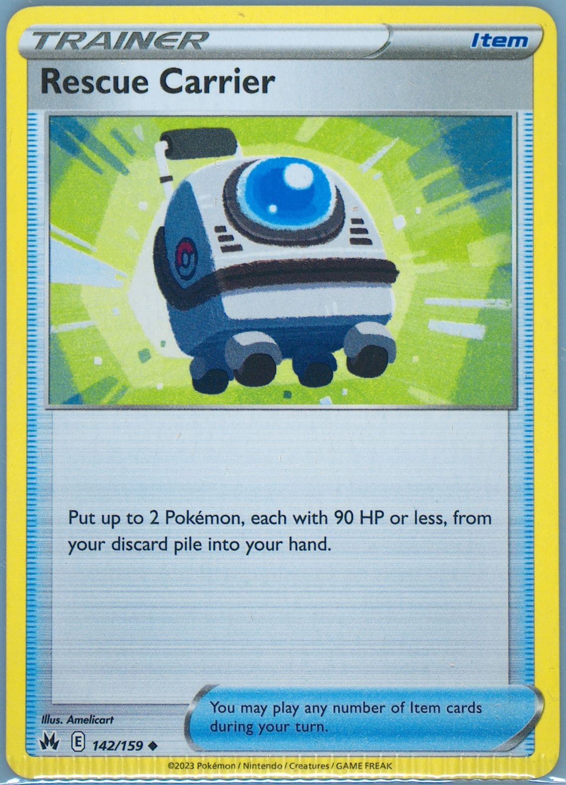 Rescue Carrier (142) 2023 Pokemon Sword and Shield Crown Zenith